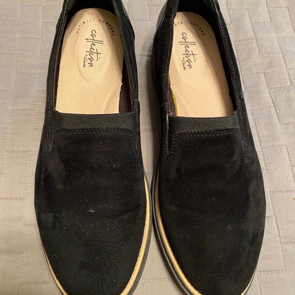 Clarks Collection Suede Wedge Shoes